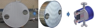 Stainless Steel Plate Shell Heat Exchangers Round & Corrugated Metal Sheets