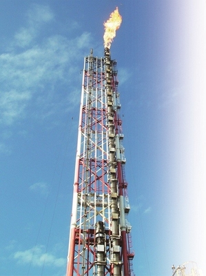 Refinery Demountable Elevated Flare System For EPC Project , Ground Flare System Design