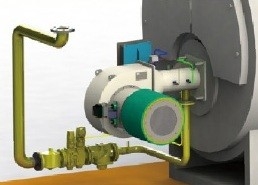 Power 3 MW Low NOx Burners for Gas / Oil Fired Boilers With Technical Service